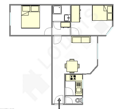 Appartement Paris 15° - Plan interactif