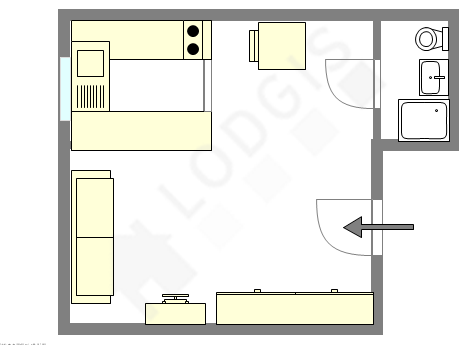 Appartement Paris 18° - Plan interactif