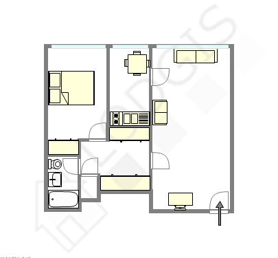 Appartement Paris 14° - Plan interactif