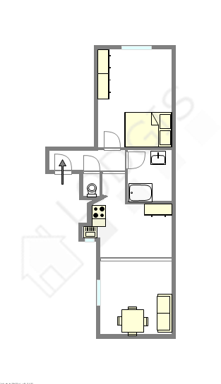 Appartement Paris 14° - Plan interactif