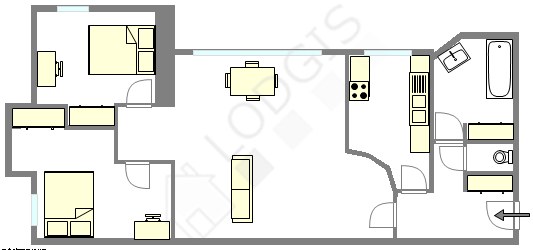 Appartement Haut de seine Nord - Plan interactif