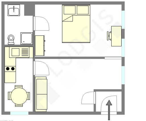 Appartement Paris 8° - Plan interactif