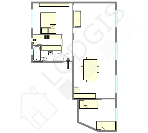 Appartement Paris 18° - Plan interactif