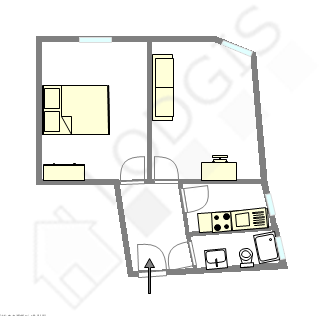 Appartement Paris 11° - Plan interactif