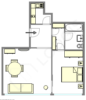 Appartement Paris 16° - Plan interactif