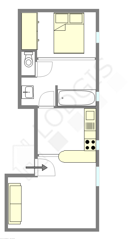 Apartamento Paris 10° - Plano interativo