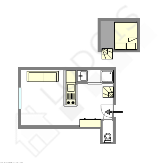 Appartement Paris 3° - Plan interactif