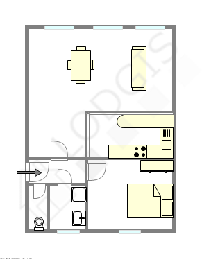 Appartement Paris 3° - Plan interactif