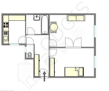 Appartement Paris 15° - Plan interactif