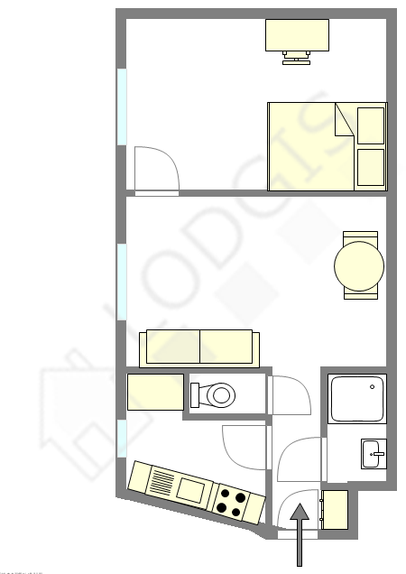Appartement Paris 15° - Plan interactif