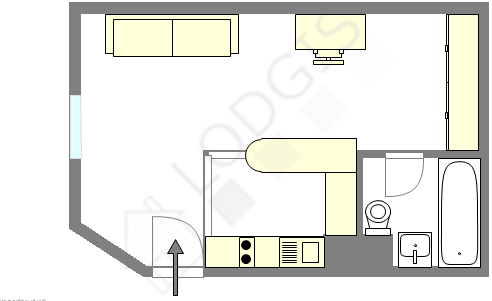 Appartement Paris 2° - Plan interactif