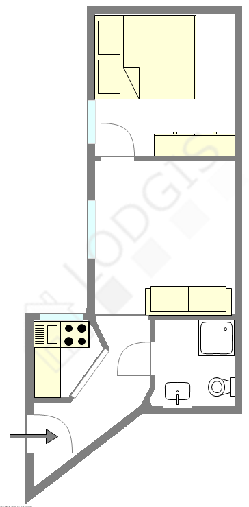Appartement Paris 11° - Plan interactif