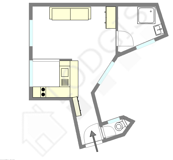 Appartement Paris 16° - Plan interactif