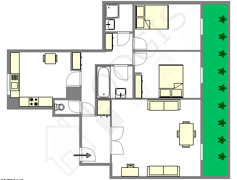 Appartement Haut de seine Nord - Plan interactif