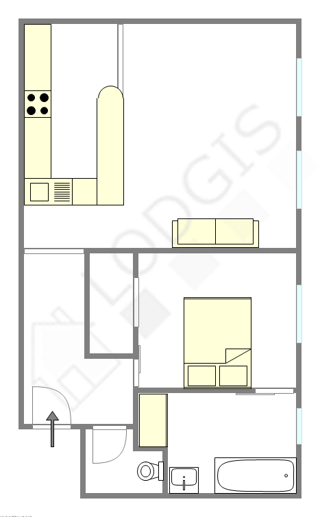 Appartement Paris 6° - Plan interactif