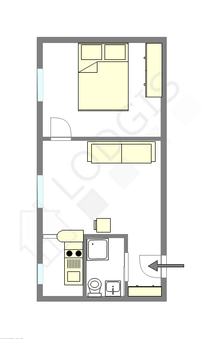 Appartement Paris 7° - Plan interactif
