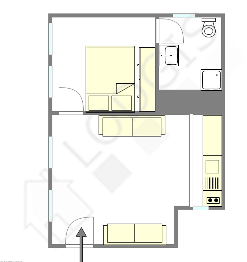 Appartement Paris 11° - Plan interactif