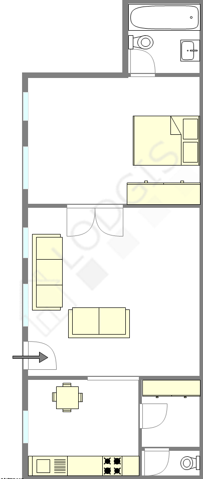 Appartement Paris 7° - Plan interactif