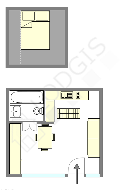 Appartement Paris 3° - Plan interactif