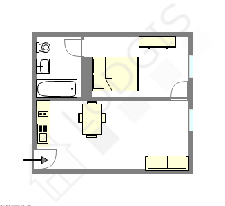 Appartement Paris 11° - Plan interactif
