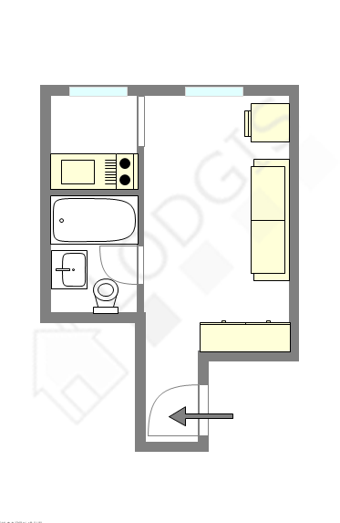 Appartement Paris 18° - Plan interactif