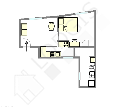 Appartement Paris 6° - Plan interactif