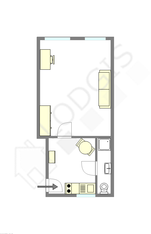 Appartement Paris 20° - Plan interactif