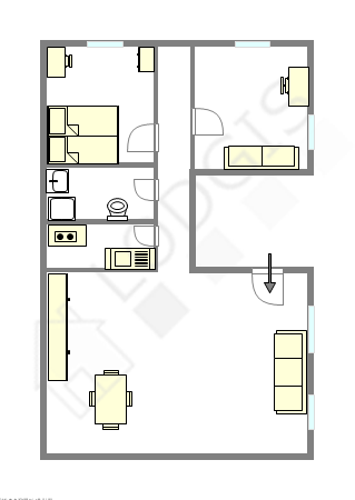 Apartamento París 5° - Plano interactivo