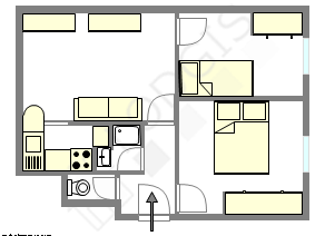 Appartement Paris 17° - Plan interactif