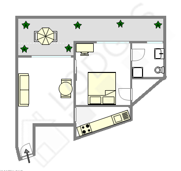 Apartamento París 9° - Plano interactivo