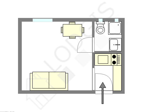 Appartement Paris 19° - Plan interactif