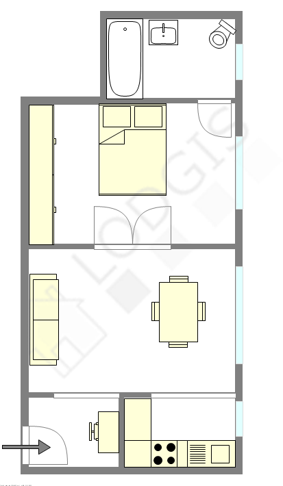Apartamento Paris 17° - Plano interativo