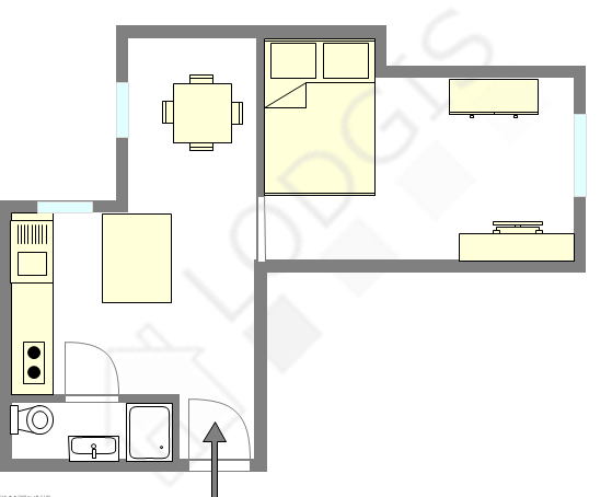 Appartement Paris 5° - Plan interactif