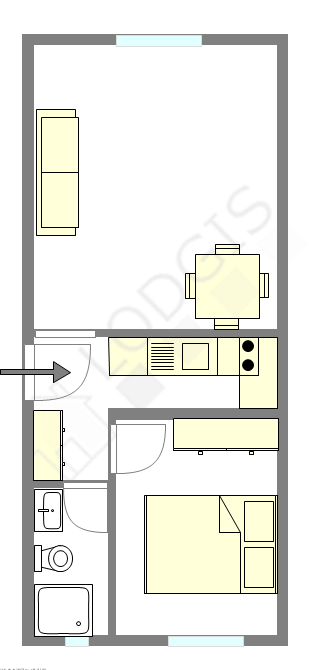 Appartement Paris 17° - Plan interactif