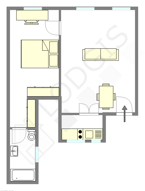 Apartamento París 6° - Plano interactivo