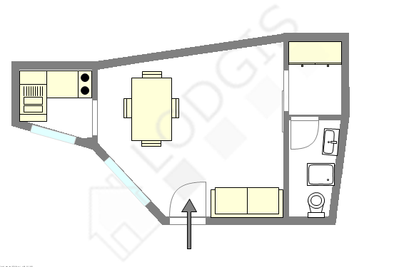 Appartement Paris 5° - Plan interactif