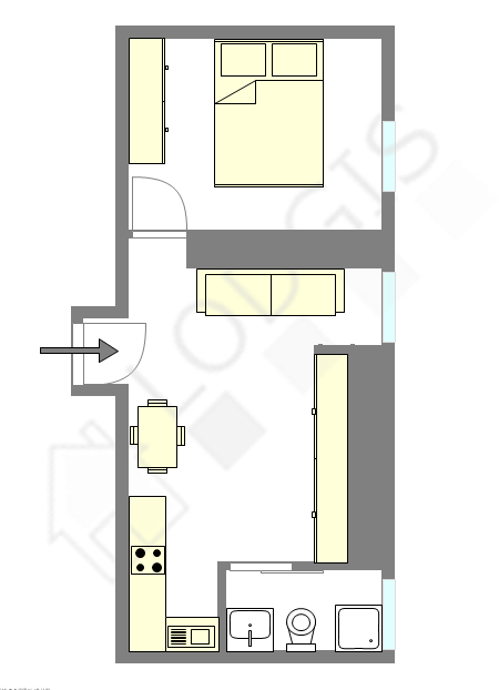 Appartement Paris 11° - Plan interactif