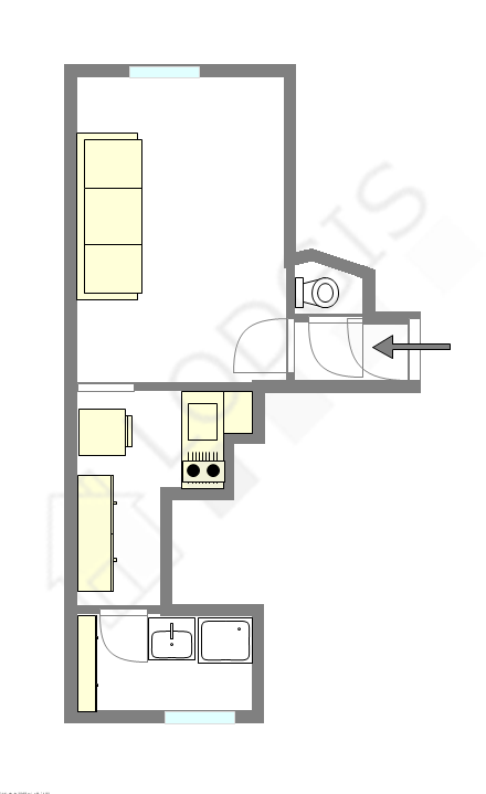 Appartement Paris 17° - Plan interactif