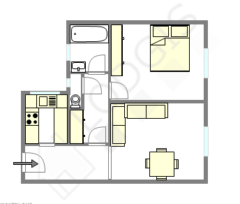 Appartement Paris 16° - Plan interactif