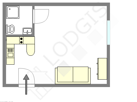 Appartement Paris 15° - Plan interactif