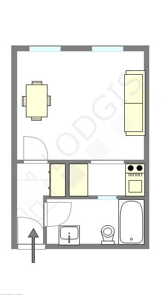Appartement Paris 18° - Plan interactif