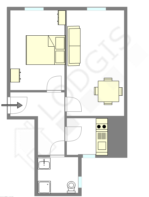 Appartement Paris 5° - Plan interactif