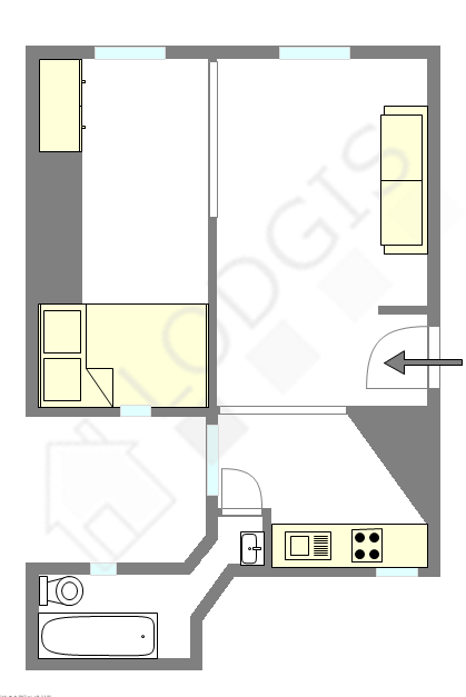 Appartement Paris 19° - Plan interactif