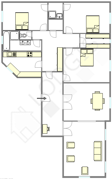 Appartement Paris 7° - Plan interactif