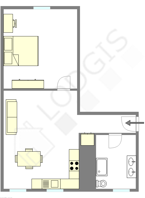 Appartement Paris 18° - Plan interactif