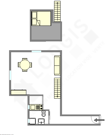 Appartement Paris 5° - Plan interactif