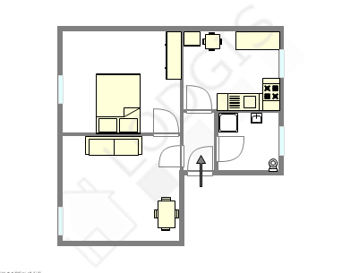 Appartement Paris 11° - Plan interactif