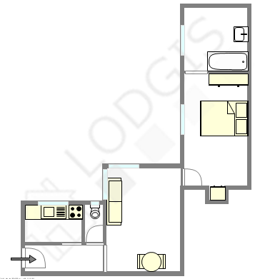 Appartement Paris 15° - Plan interactif