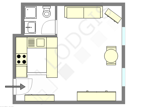 Appartement Paris 1° - Plan interactif