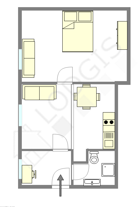 Appartement Paris 6° - Plan interactif